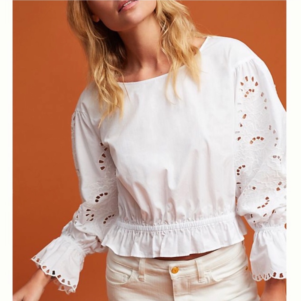 ANTHROPOLOGIE x MAEVE | Marigot poplin blouse L